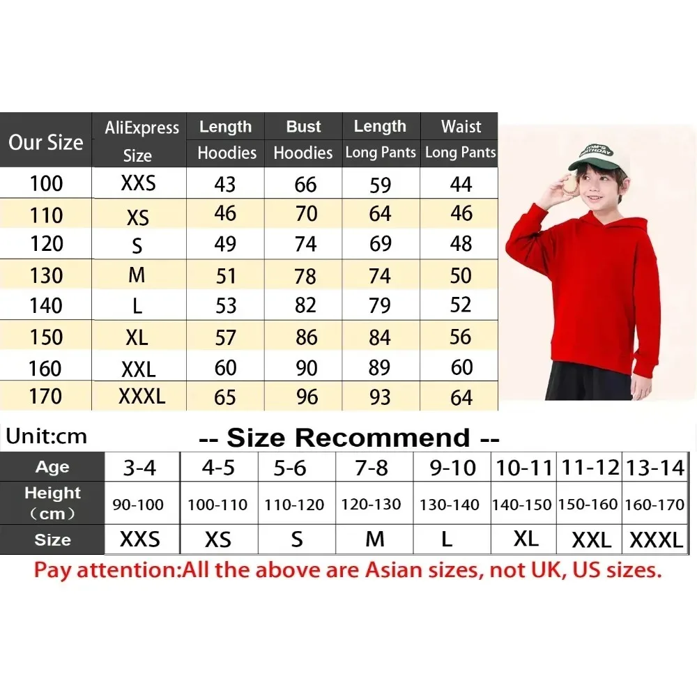 Cris-tiano R-ronaldos Soft Brushed Sweatshirt and Long Pants 2Pcs Set,Unisex Kid Winter Warm Outfit for 2-14Y