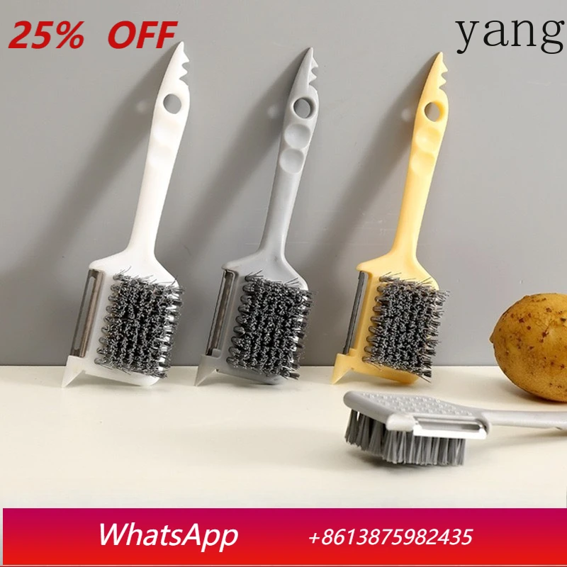 

LTT Multifunctional 5-in-1 Fruit Planer Brush Kitchen Hanging Vegetable Cleaner Fruit Peeler