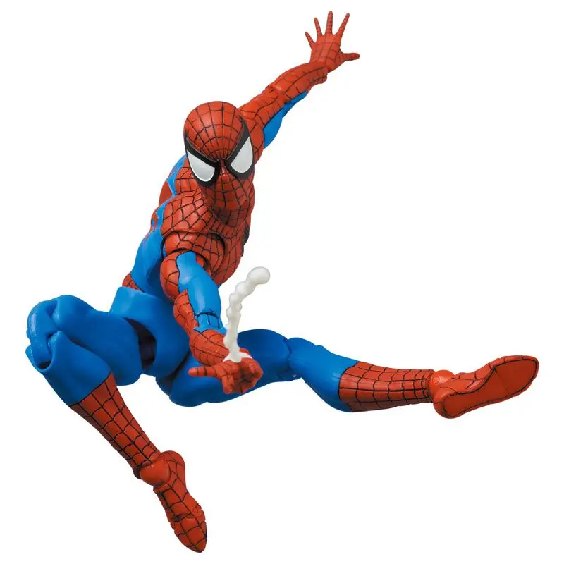 In Stock 100% Original Medicom Toy Mafex No.185 Spider man Classic Costume Anime Action Collection Figures Model Toys Gifts