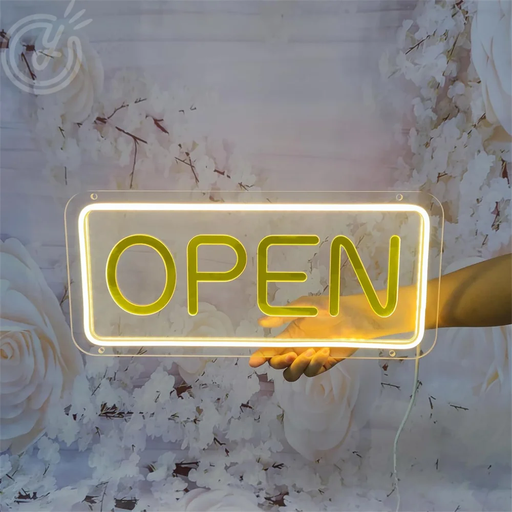 Open LED Neon Sign USB Wall Decoration For Business Storefront Window Glass Door Florists Bar Salon Studio Cafes Restaurant Neon