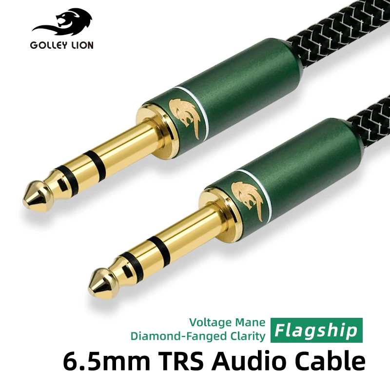 GOLLEY LION 6.35mm TRS to TRS Balanced Audio Cable | Silver-Plated Copper | Studio & Live Sound Performance
