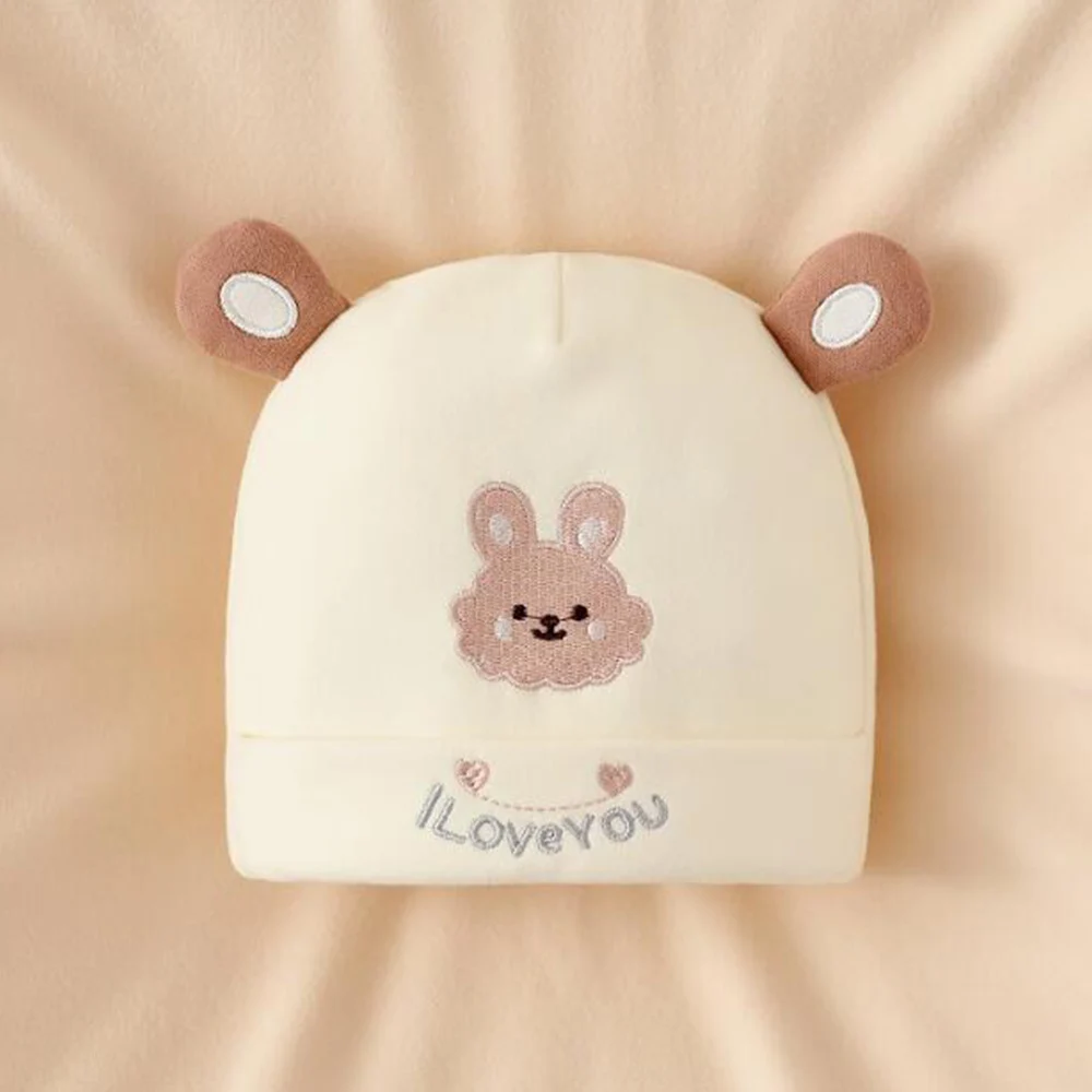 

Newborn Hat Cotton Double Layer Spring Autumn Winter Hat For Baby Boy Girl 0 2 Months Unisex Baby Caps