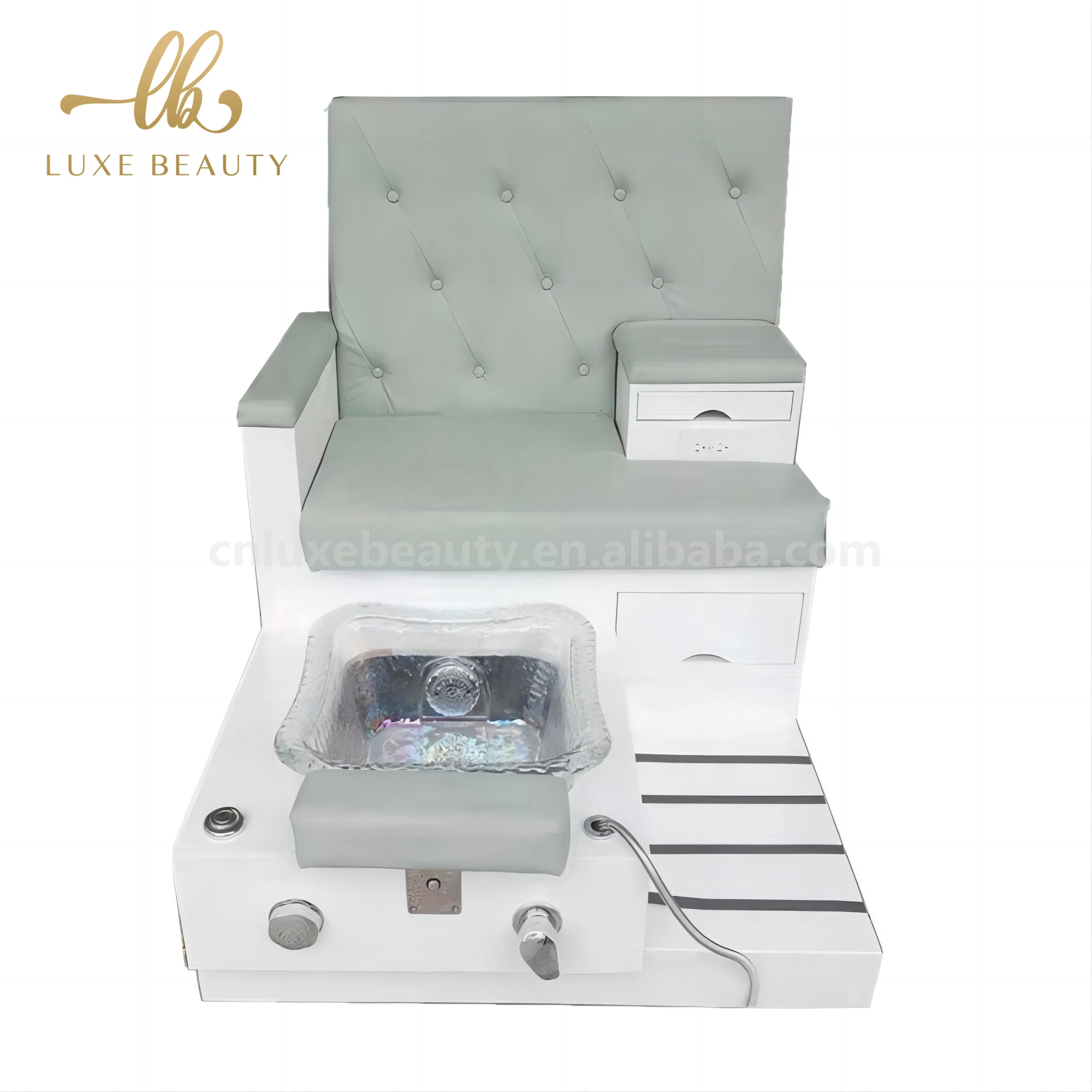 LuxeBeauty Спа-педикюрное кресло с ванной для ног Роскошное элегантное кресло для педикюра с сантехническим педикюрным стулом для использования в маникюрном салоне