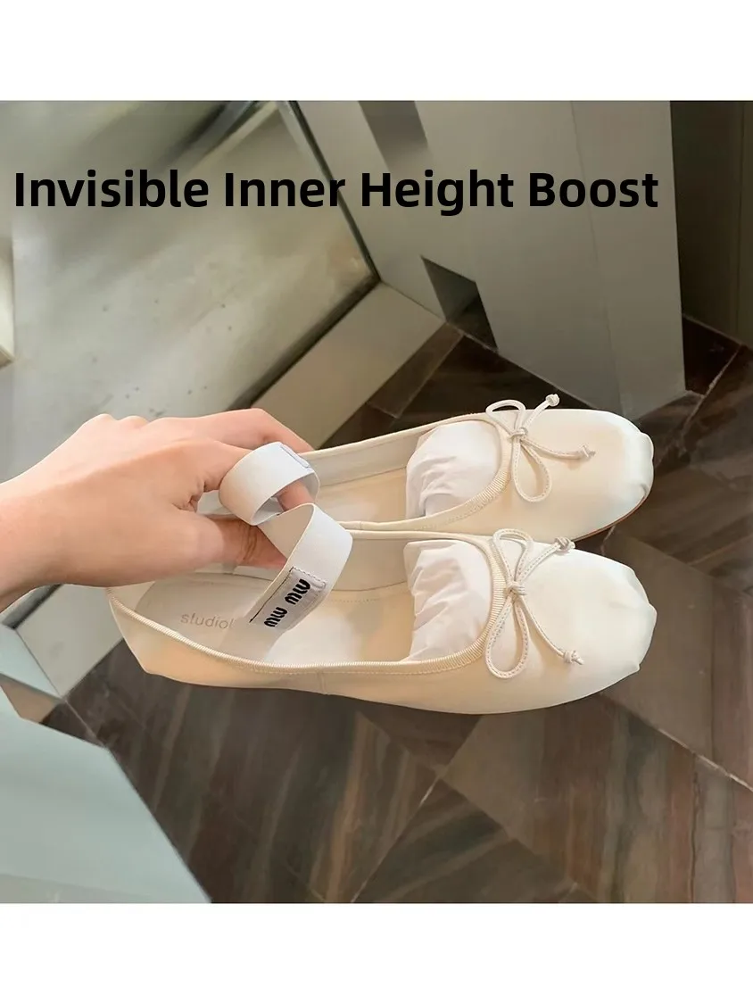 Zapatos Planos de Ballet para Mujer, Estilo Hada 2025, con Correa de Lazo de Mariposa, Corte Bajo, Zapatos Individus para ...