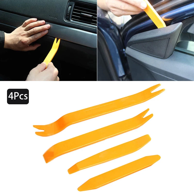 4Pcs Universal Car Door Clip Panel Trim Dash Automobile  Removal Tool Car Interior Blades Disassembly Conversion Repairing Tool