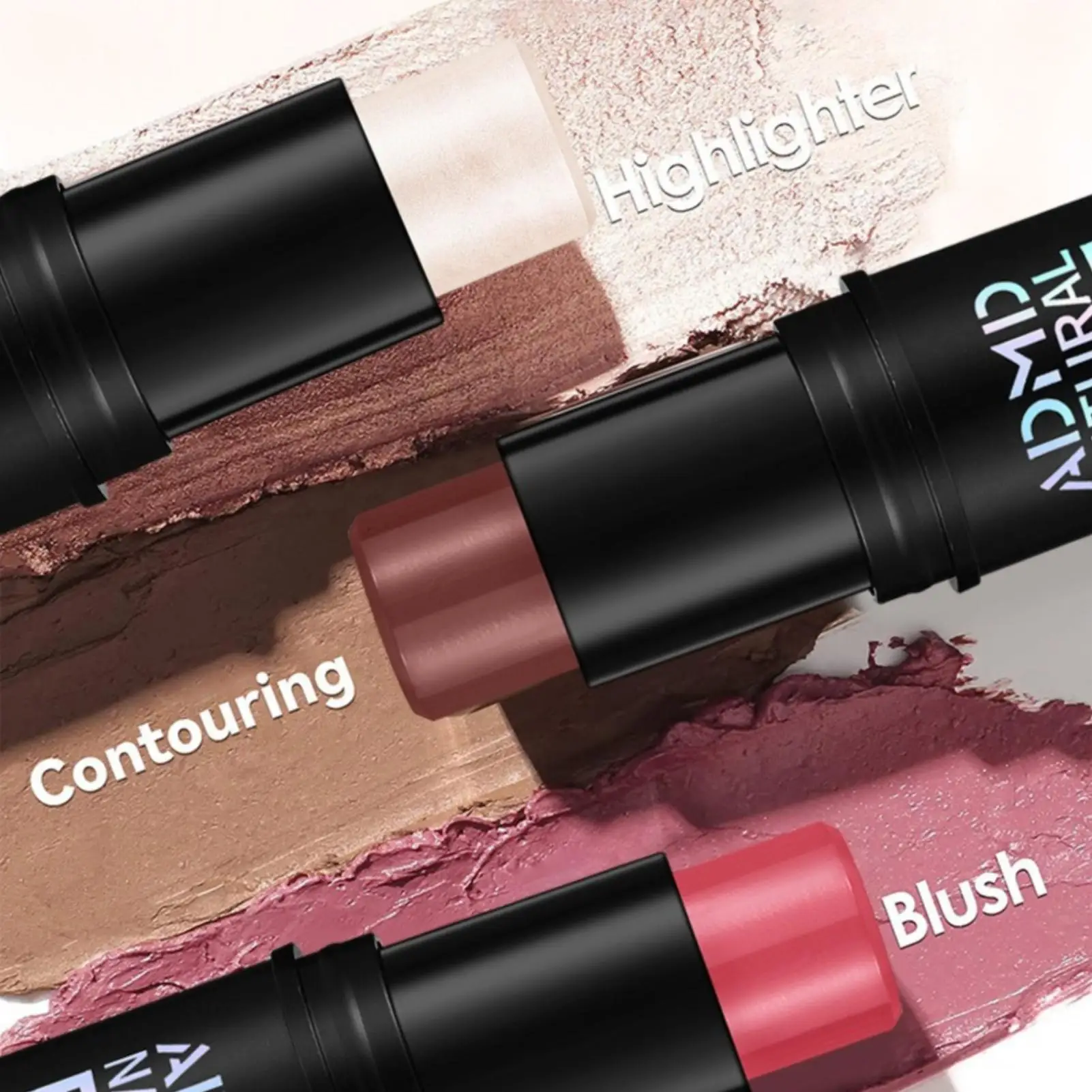 قطعة واحدة من أعواد أحمر الخدود الطبيعية غير اللامعة - مقاومة للماء، تضيء جميع ألوان البشرة، غنية بالألوان، مدمجة ومريحة، مناسبة للمبتدئين #2