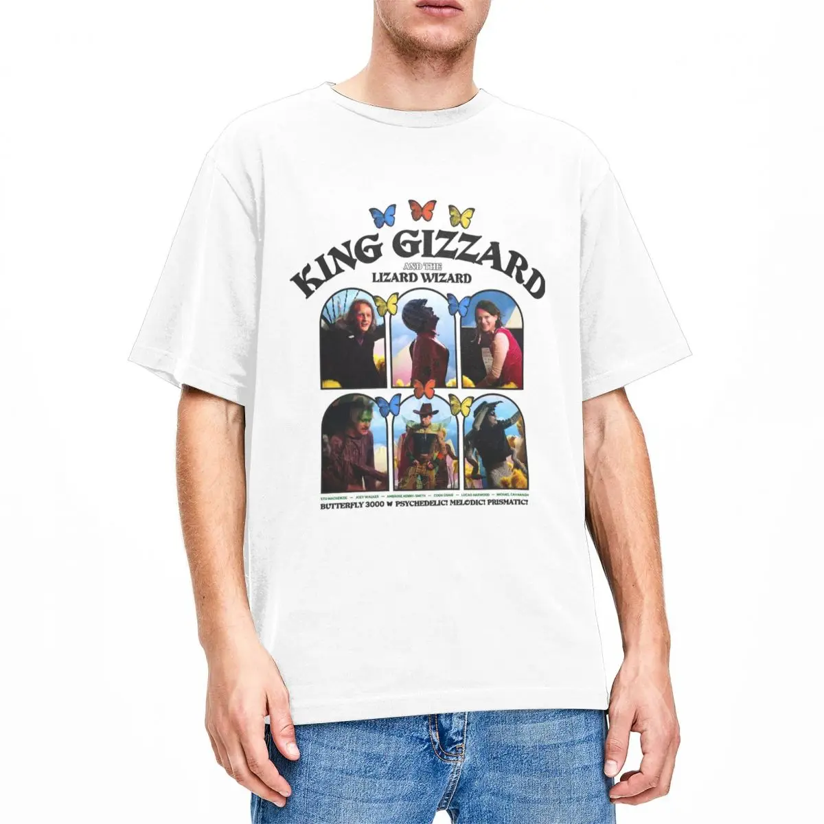 King Gizzard And The Lizard Wizard Butterfly 3000 Shirt Merchandise Men Women 100% Cotton Novelty T-shirt Short Sleeve Tops