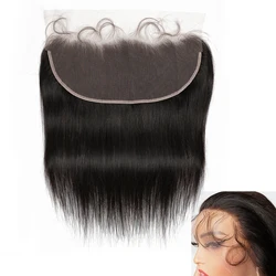 Cabello humano brasileño predespuntado, encaje Frontal transparente, Remy, 13x6, 12 a 20 pulgadas, cabello de bebé