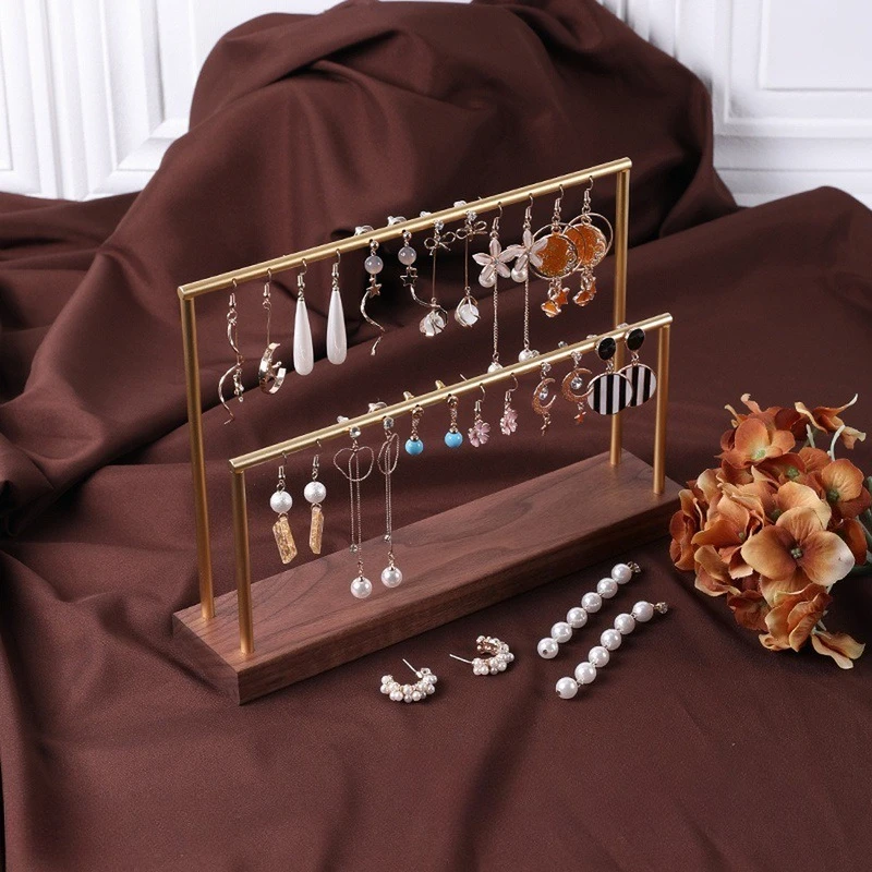 

Серьги Стойка для ювелирных изделий Магазин ювелирных изделий Вешалка для сережек Деревянное дно Золото 14/24 отверстия Полая стойка для сережек Стойка для хранения Шпилька из цельного дерева