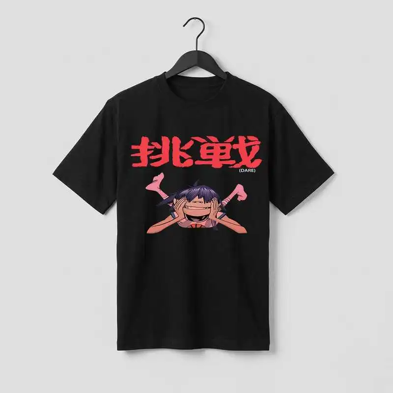 Gorillaz Virtual Band 2D Noodle Russel Graphic T-Shirt Vintage Rock Music Print Short Sleeve Unisex Streetwear Tee Y2K Clothes