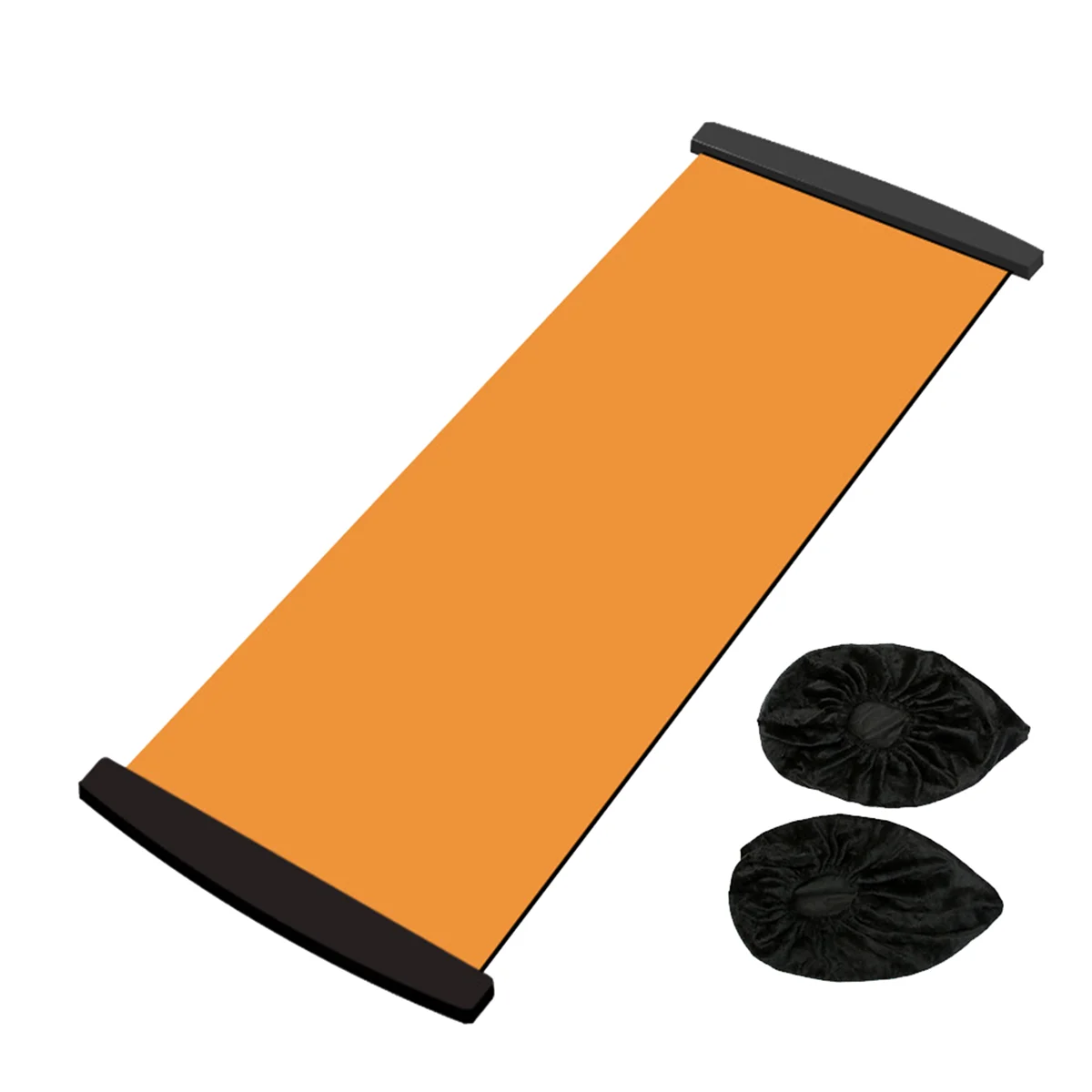 A56XQ Yoga Sliding Mat Sports Fitness Glide Plate Core Exercise Running Skating Leg Training Board Gym Equipment Orange 200cm