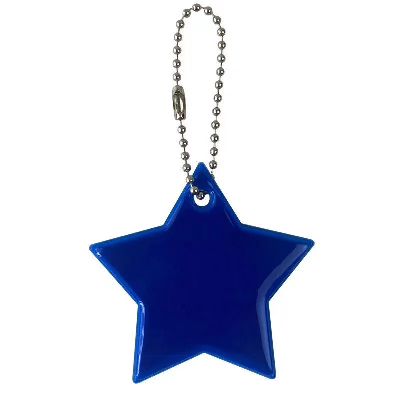 Safety Traffic Light Reflective PVC Star Hanger Reflector Stars Gear Backpacks Strollers Jackets Safe Reflector Keychain