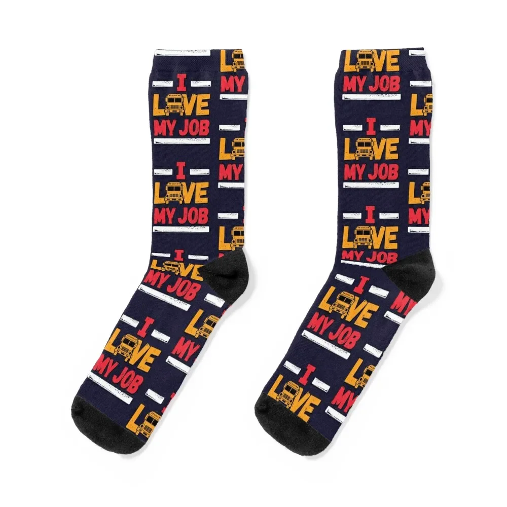 School Bus Driver I Love My Job Socks new year cute winter gifts Socks Ladies Men's