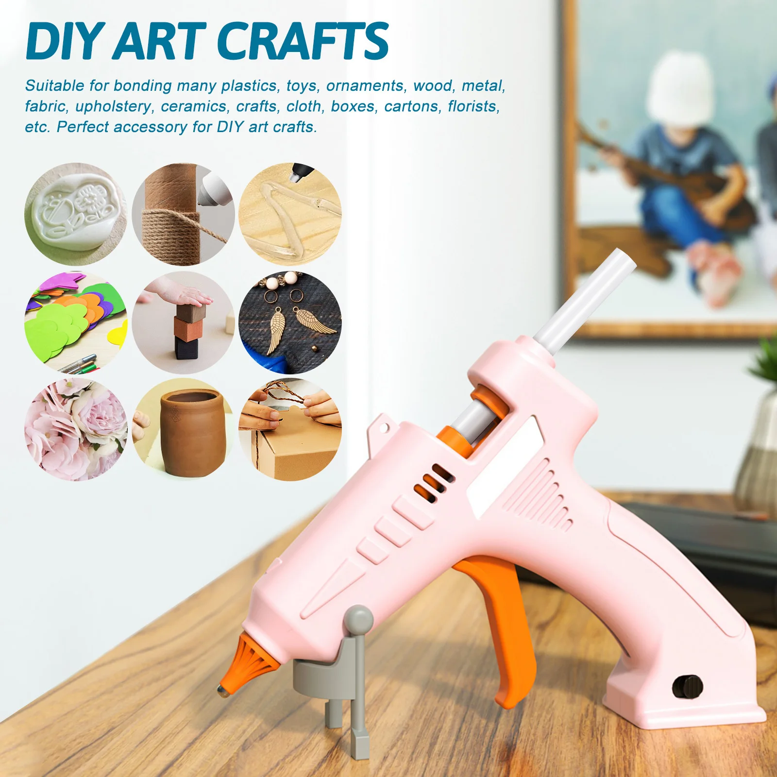 16 قطعة عصي صمغ يسيح بالحرارة قضبان لاصقة متعددة الوظائف للخشب والنسيج المعدني والسيراميك مشاريع فنية عصي صمغ يسيح بالحرارة البيضاء #2