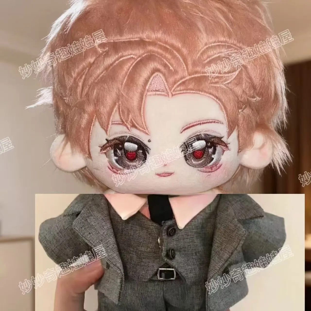【 First Release 】 Original Hou Minghao Attribute 20cm Cotton Doll Pink Hair New Style Star Fan Doll Gift - view 2