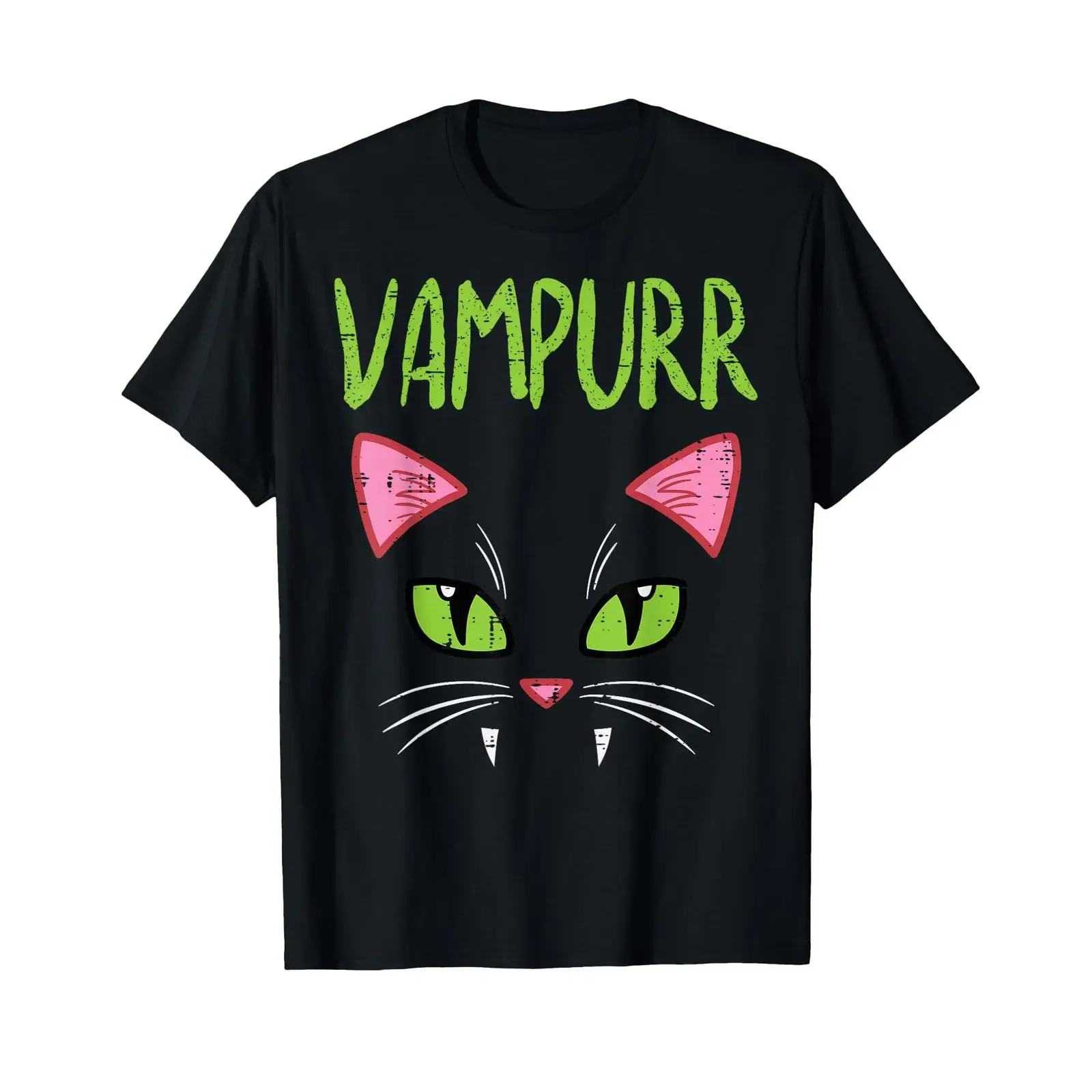 Vampurr Vampire Cat Funny Halloween Costume Women Girls T Shirt vintage Washed homme Casual designer clothes graphic Unisex