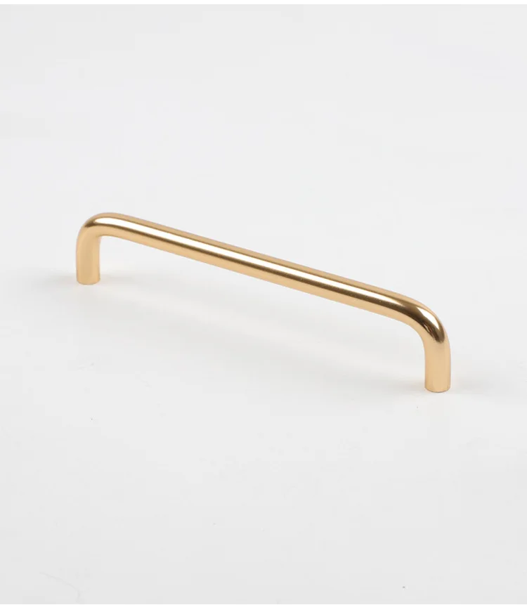 Solid Long Handles for Cabinets and Drawers Aluminum Champagne Gold/Black Simple Kitchen Furniture Door Handles Pulls