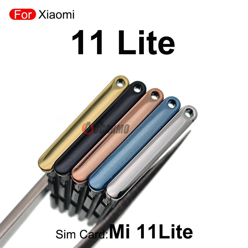 1Pcs For Xiaomi 11 Ultra 11 Lite Mi 11T Pro Sim Tray MicroSD Sim Card Holder Nano Slot Replacement Parts