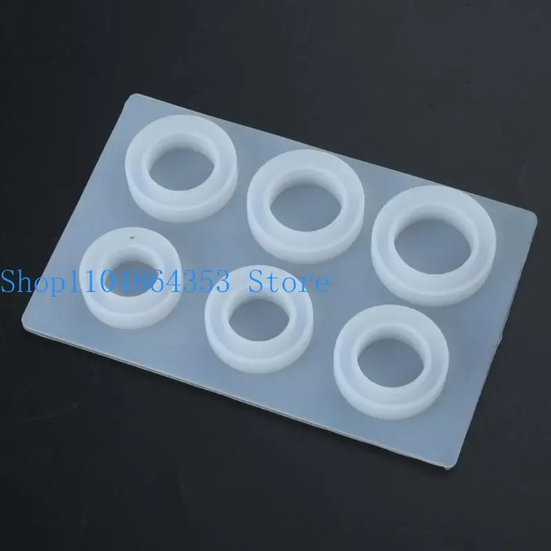 Prachtige kristallen epoxy ring mallen set ronde zachte siliconen transparante sieraden maken hars mallen ring gietvorm
