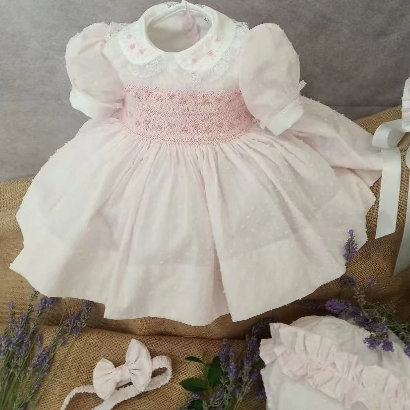 

0-12Y Baby Girl Summer Embroidery Vintage Princess Dress for Birthday Photography Holiday Eid A254