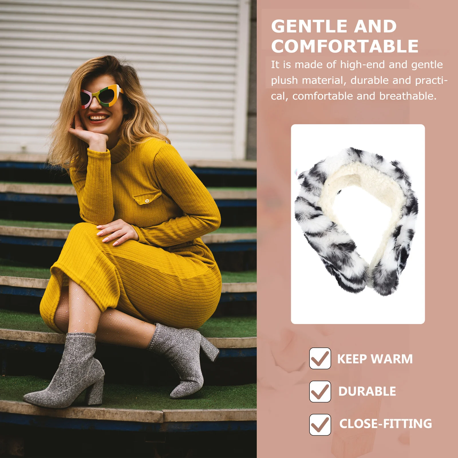 

1 pc Cat Warm Earmuff Winter Cover Elastic Kitten Warmer For Women Fashion Ear Protector Soft Breathable Ear Muffs