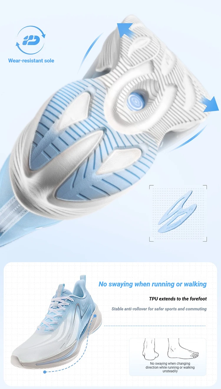 Xtep X-FLOW 9.0 Men's Running Sneakers Winter 2026 Lightweight Shock Absorbing Comfortable Breathable Sports Shoes 874219110013