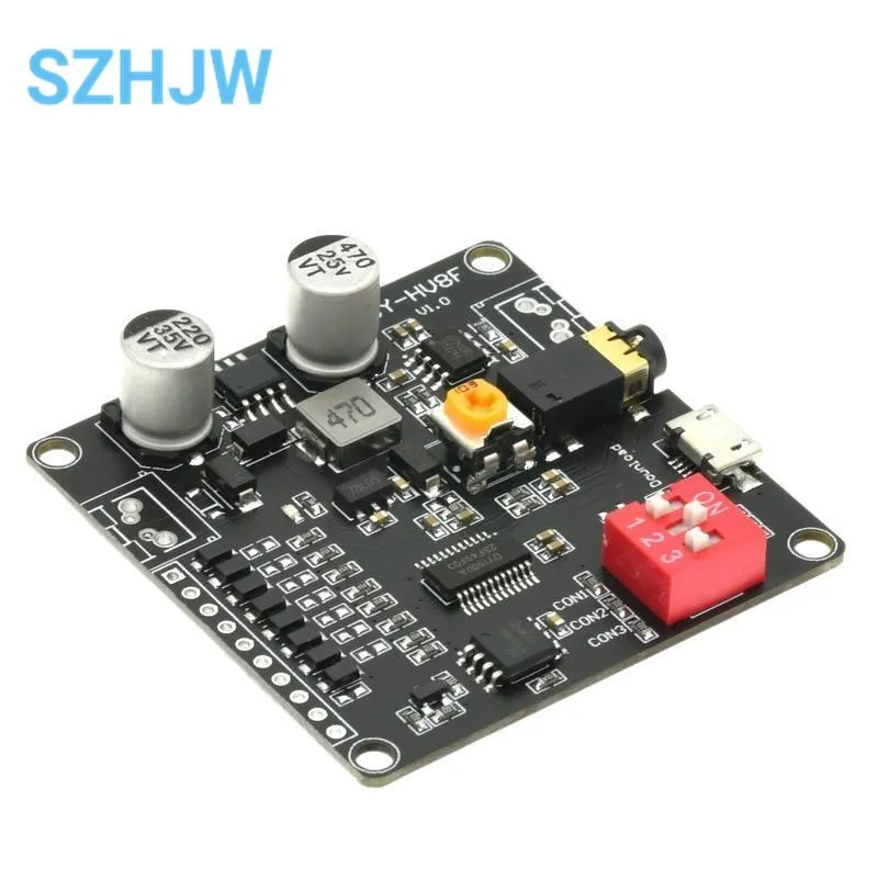 DY-HV8F alimentatore 12V/24V modulo di riproduzione vocale 10W/20W che supporta la scheda Micro SD lettore musicale MP3 per Arduino