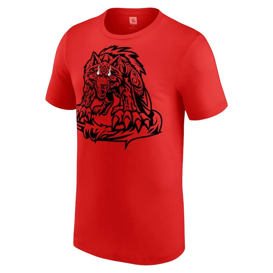 

Men's Red Jacob Fatu Tribal Wolf T-Shirt Is Simple Stylish Loose Sweat Absorbing And Breathable Suitable For Daily Leisure