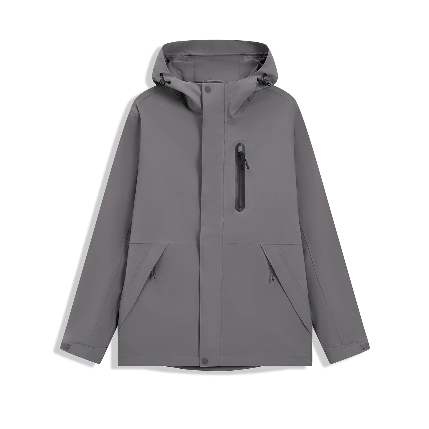 Xtep Jacke für Herren, Frühling, wasserdicht, Herrenmantel, Stehkragen, Sport, stoßfest, mit Kapuze, Outdoor-Oberteile 8761292C0141 3