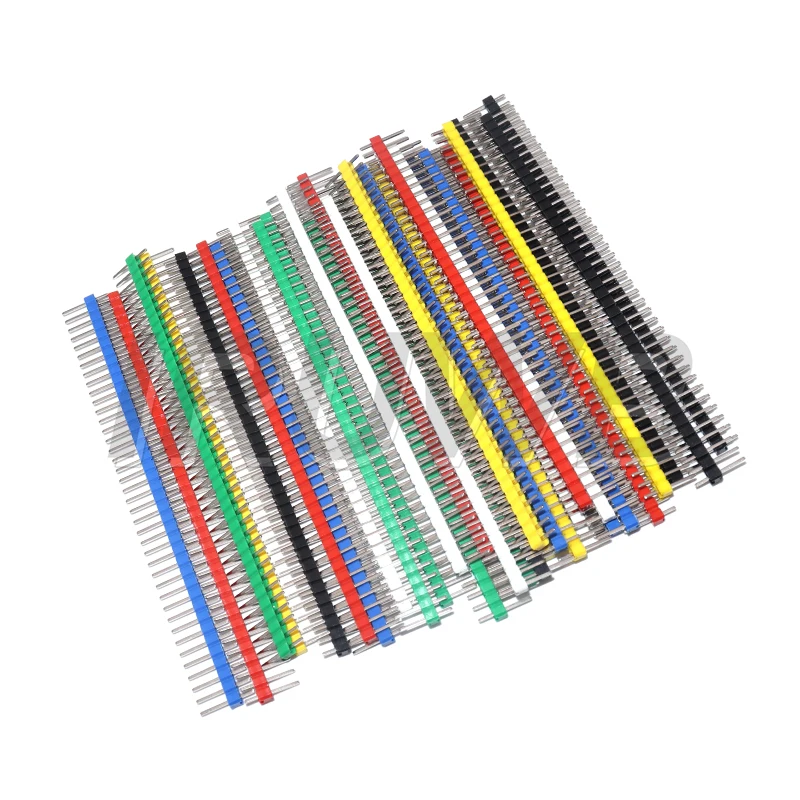 30PCS 2.54mm Single Row Male Header Connector Kit PCB Pin Strip 40 Pin Breakable Pin Header For Arduino