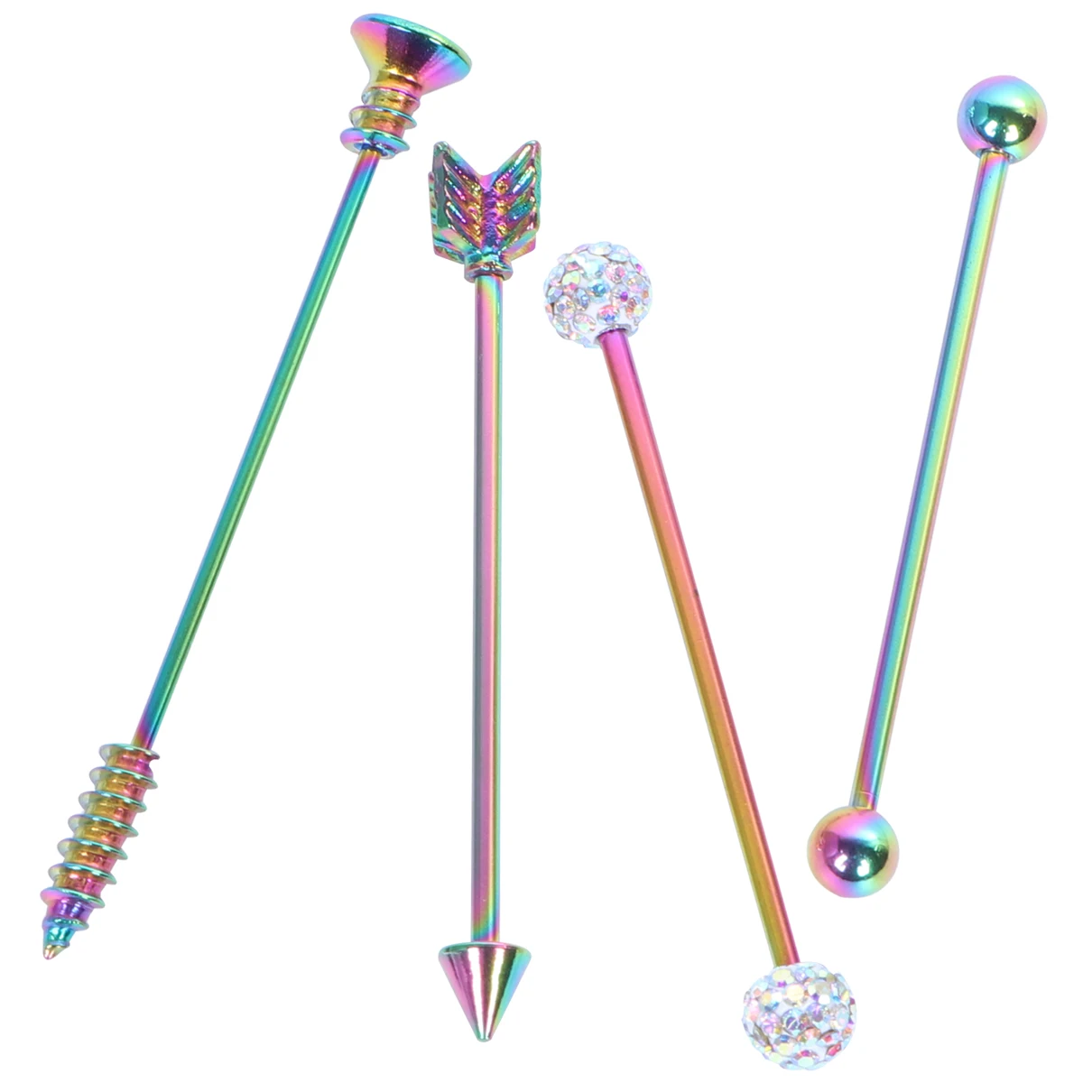 

Arrow Earrings Stud Industrial Double Piercing Barbell Design Jewelry Stainless Steel Durable Safe Comfortable Women Men