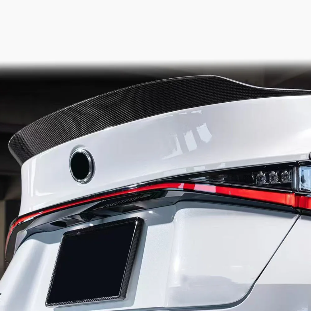 

For Lexus IS IS250 IS300 IS350 2021-2024 Carbon Fiber Rear Trunk Boot Duck Spoiler Car Styling Back Windshield Wing