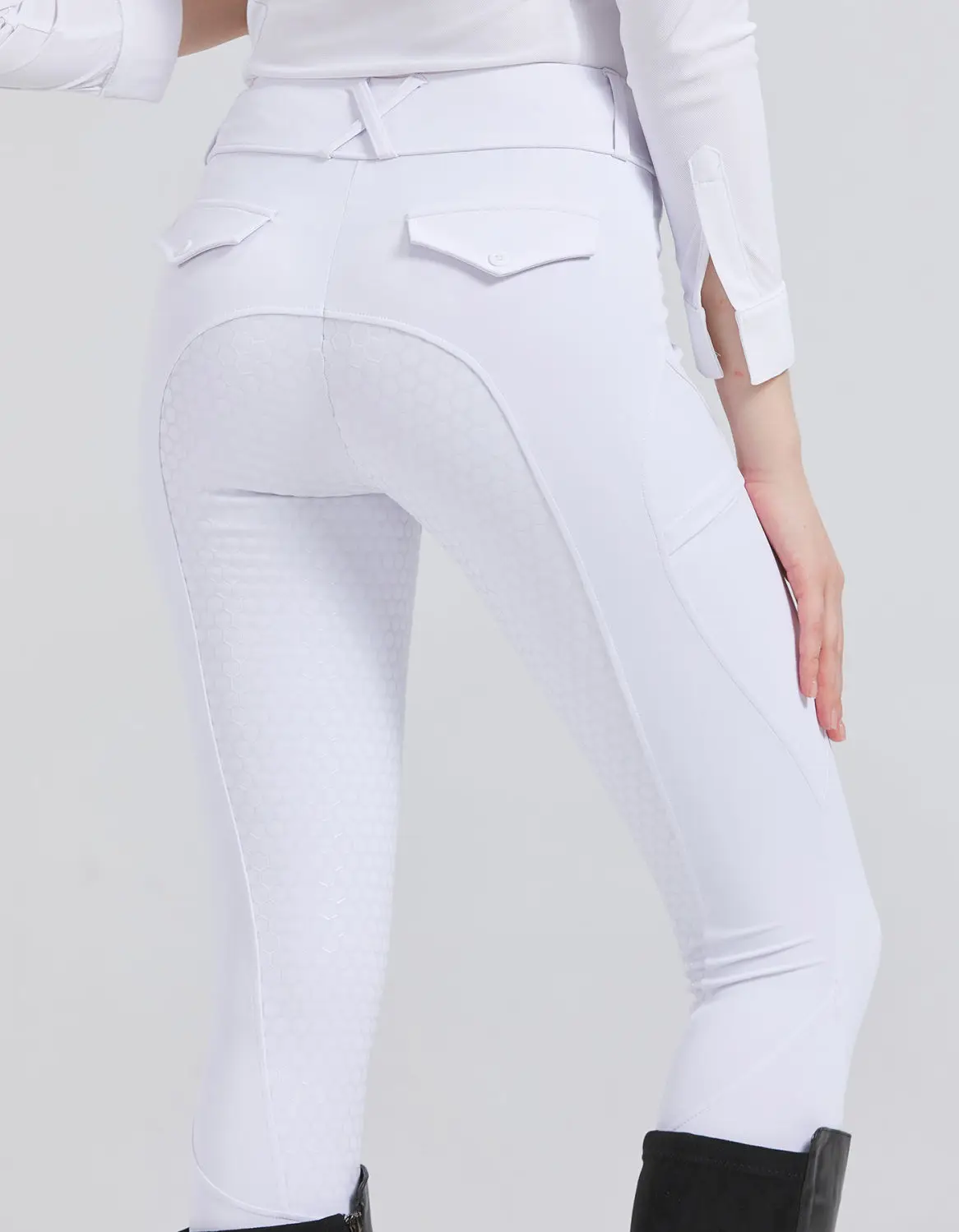 Womens Horse Riding Pants Full Seat Riding Breeches Equestrian Tights Horseback Silicone Zipped Pocket