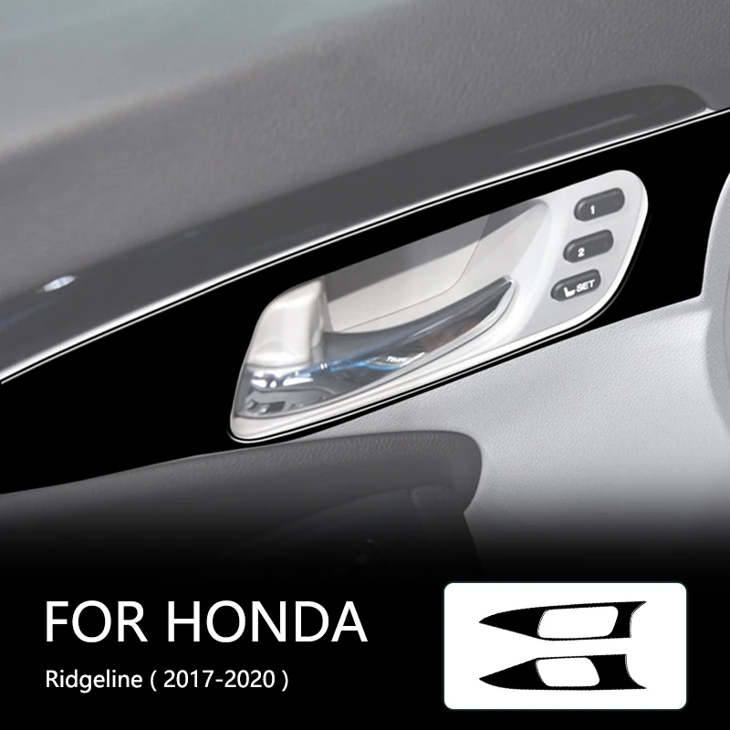 

Front Door Switch Handle Inner Frame Brand New ABS Gloss Black Stickers For Honda Ridgeline 2017-2020 Car Interior Accessories