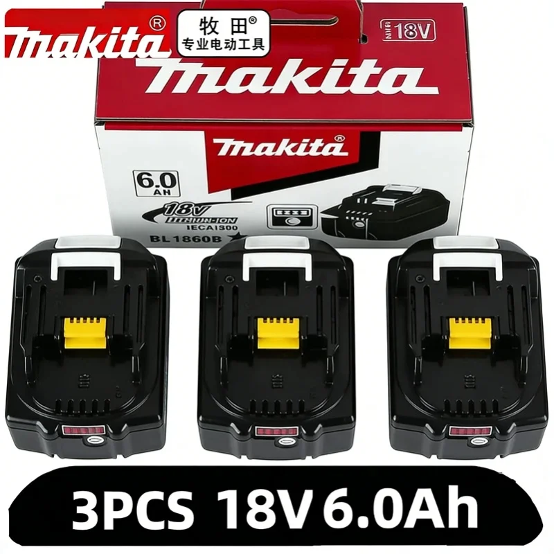 Neuer Makita BL1860 18V 6Ah Akku für Elektrowerkzeuge, Li-Ion Ersatz für LXT BL1850 BL1840, für 18V Schraubendreher mit BMS TPCE