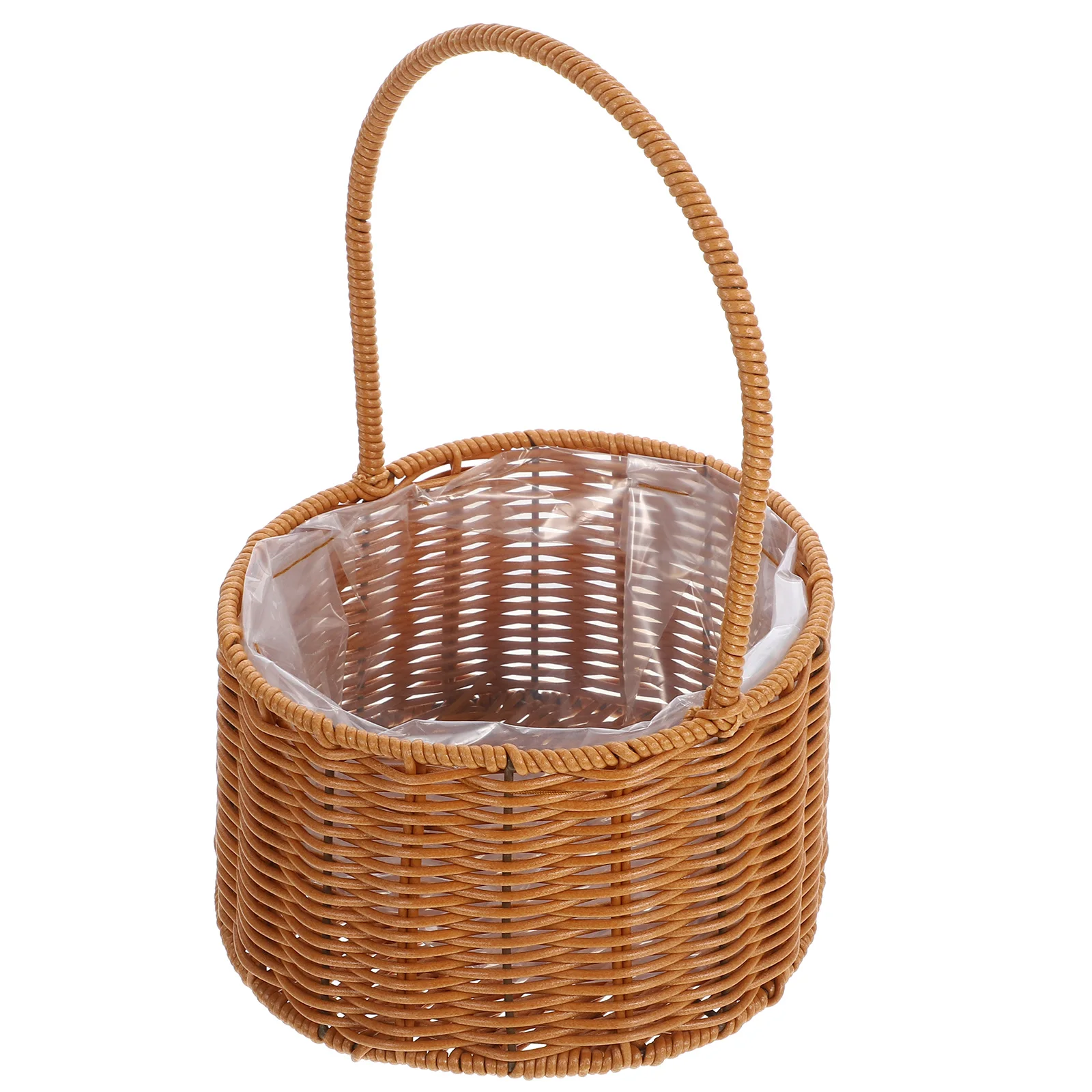 

H Woven Gift Storage Portable Outdoor Picnic H held Flower Flower Woven Storage Basket Basket Compact
