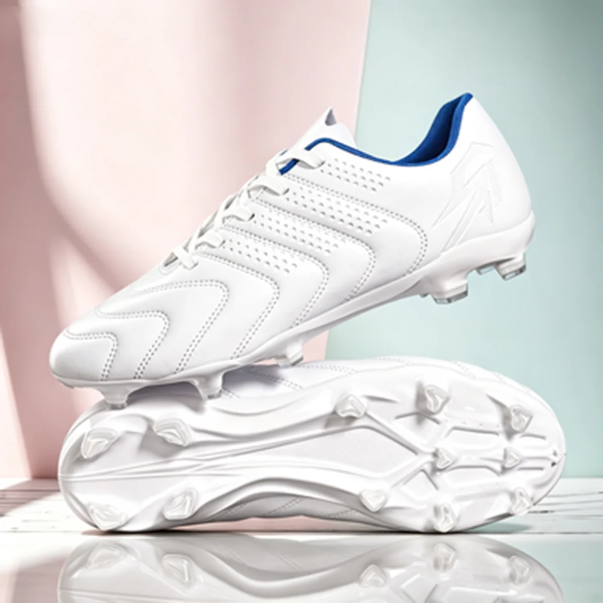 Adult AG Multi‑Stud Soccer Boots Comfort Fit PU Upper Anti‑Slip Wear‑Resistant Cleats For Artificial Grass Outdoor Games