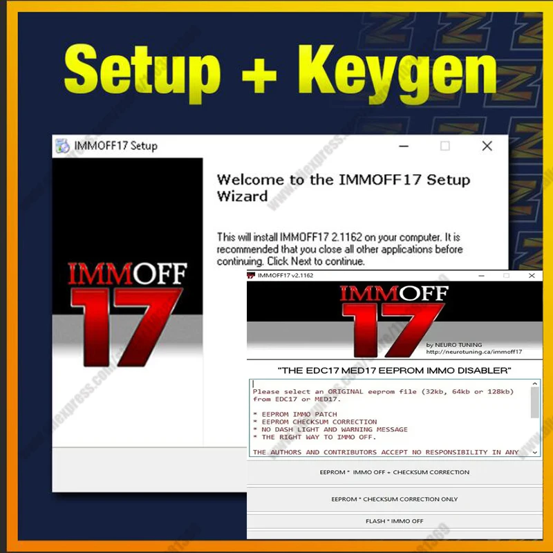 IMMOFF17 Car Software EDC17 MED 17 Immo Off Ecu Program Function EEPROM IMMO PATCH Checksum Correction To IMMO OFF Flash