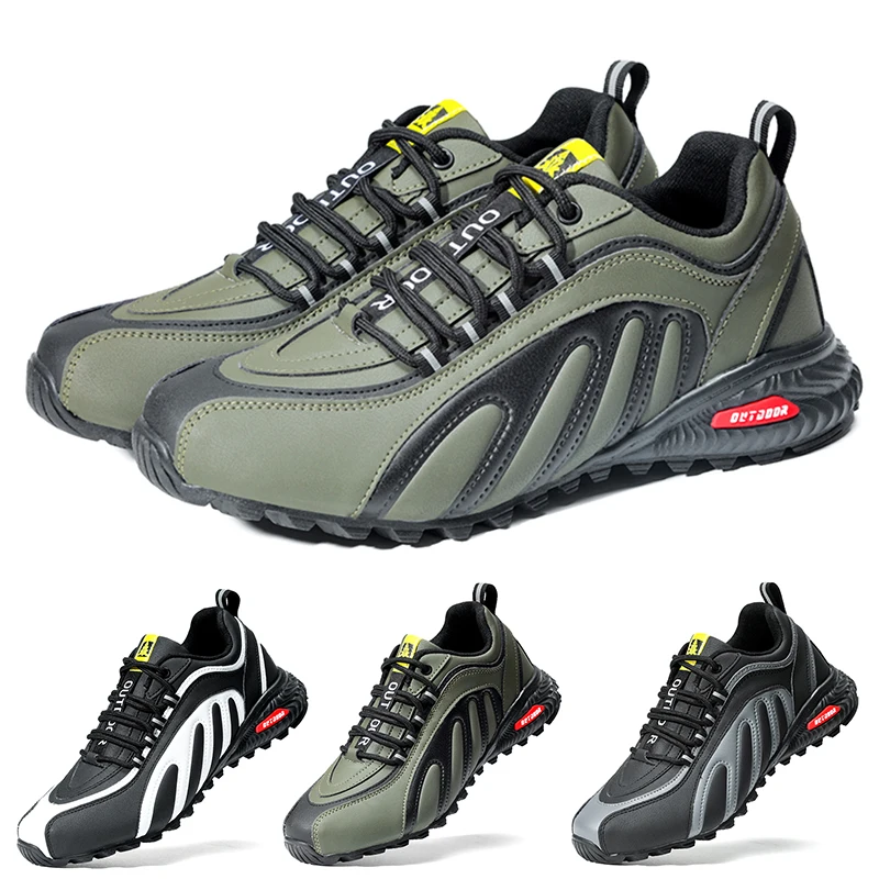 

Hiking Shoes For Men Waterproof Outdoor Lace-up Climbing Trekking Sneakers Mountain Cycling Walking Hunting Tactical Sports Shoe