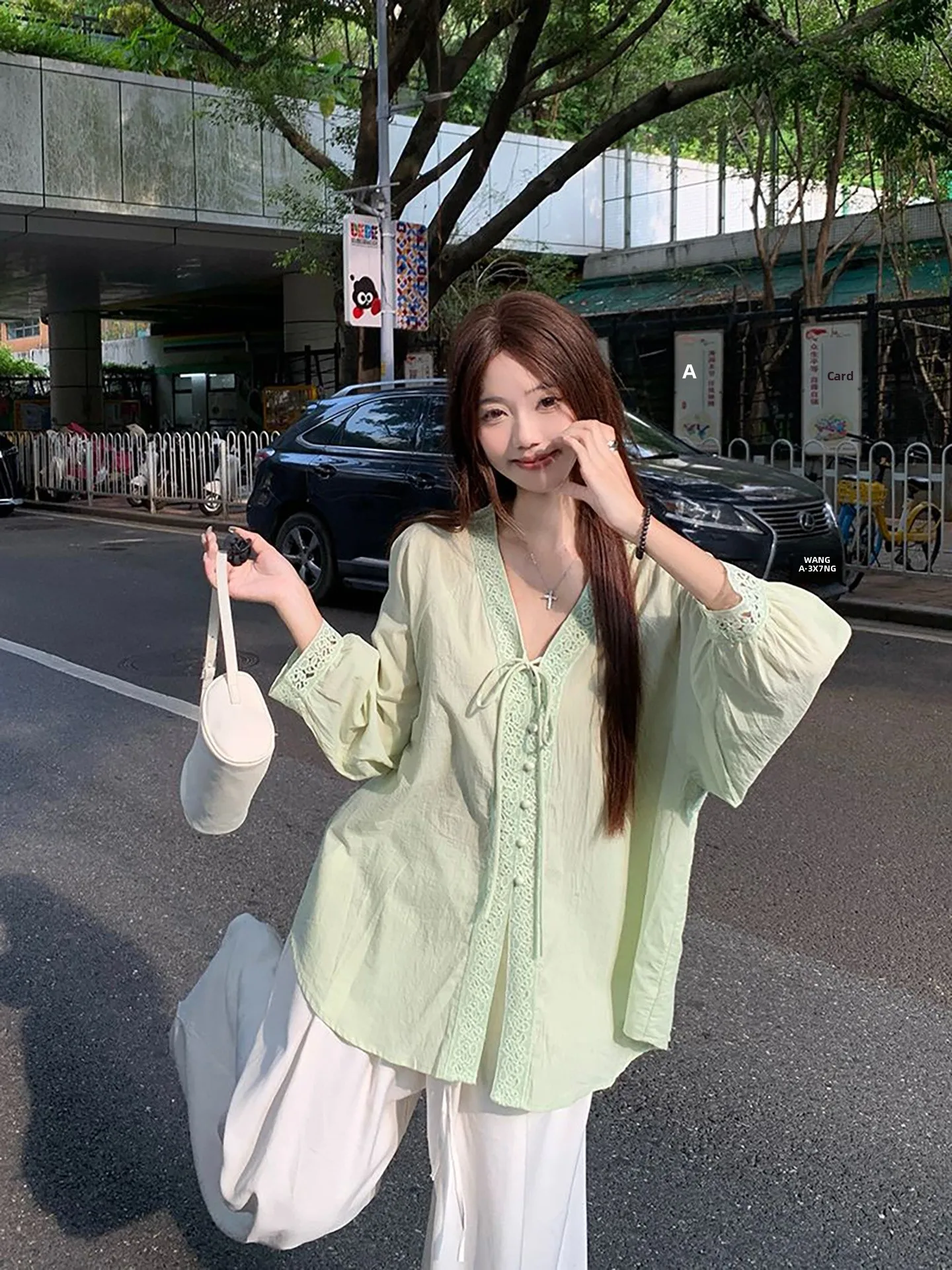 

New Chinese Sle Women's Summer Lightweight V-Ne irt with Strap Vest Top Sun Protection Long Sve Loose Fit Luxury Fas...