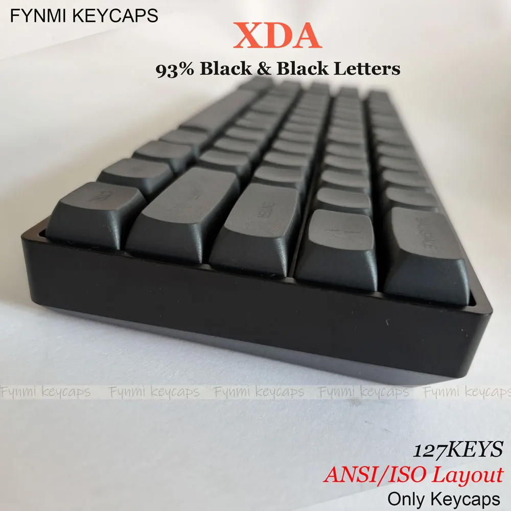 Fynmi ISO ANSI XDA 93% Black 100% Black Letter PBT Dye Sublimation