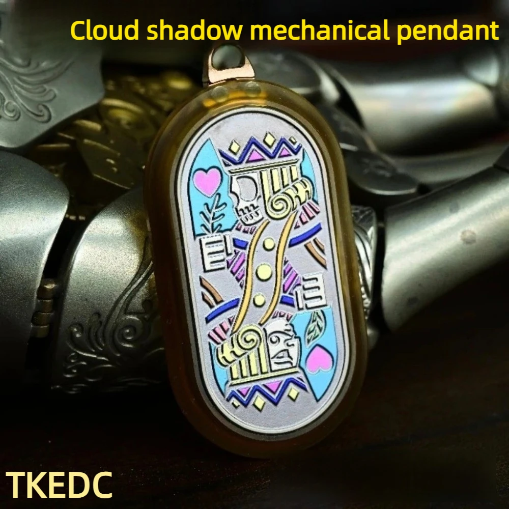 TKEDC Cloud Shadow King Mechanical PEI Direct Push Rotating Fingertip Card Pushing Decompression Toy