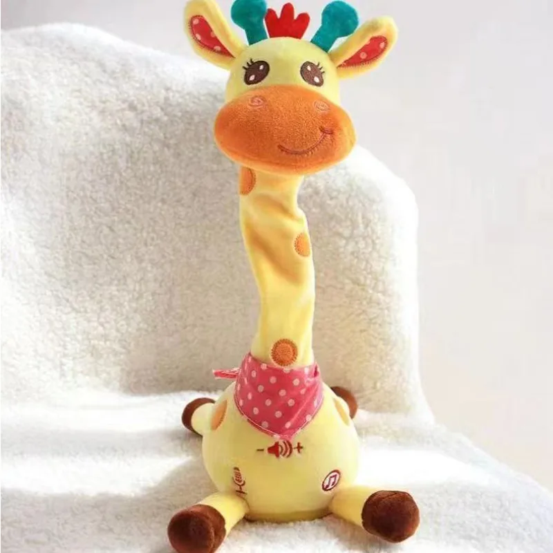 Jouets de danse parlant de girafe dansante oscillante, hochet électronique pour enfants, jouets d'imitation répétée
