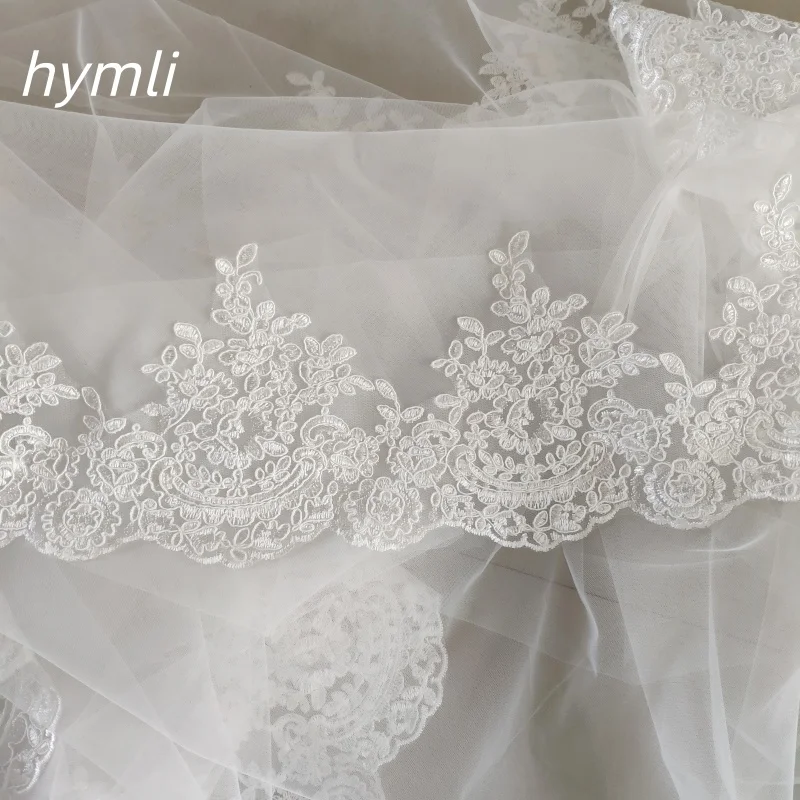 118" Long ,102" Wide One Layer Mantilla Veil , Wedding Veil , Bridal Veil, Lace Veil With Metal Comb image 5