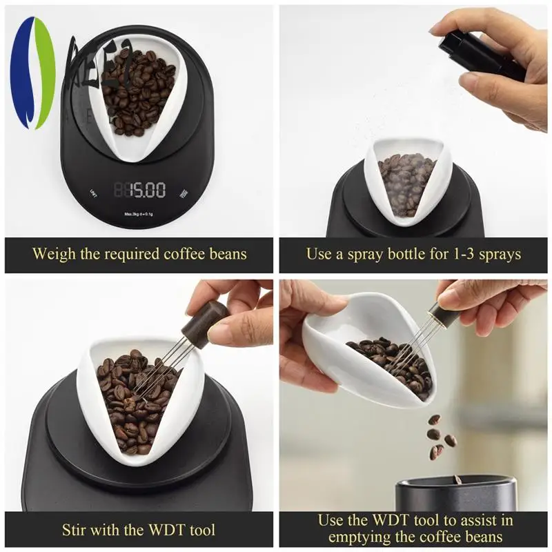 

AEE2-Spray Bottle And Coffee Bean Dosing Cup And WDT Tool 3-Piece Set, Dosing Vessels Tray Kit,Coffee Bar Accessories