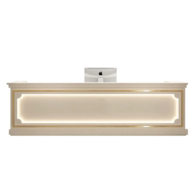 White Lectern Reception Desk Podium Modern Office Checkout Register Shop Counter Hair Salon Pulpitos Meuble Caisse Furniture