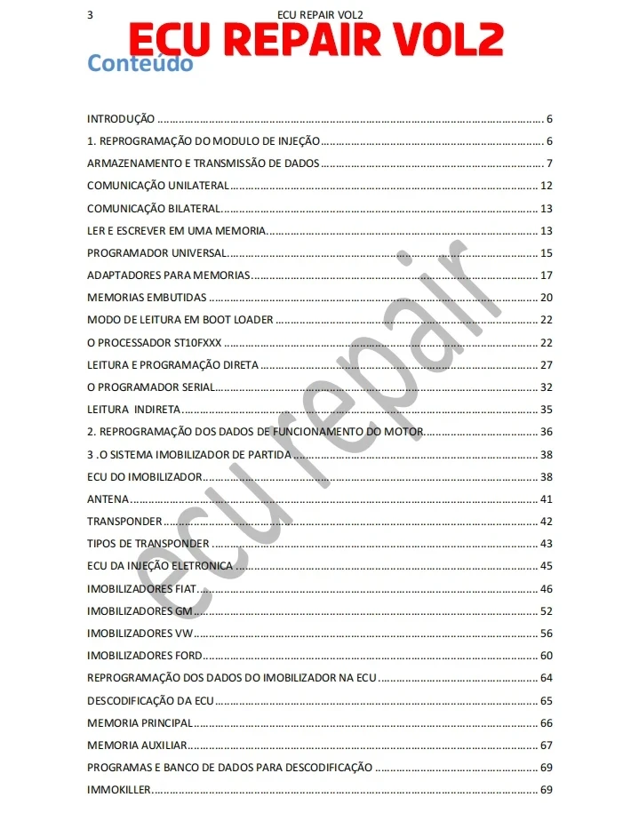 ECU Repair Advanced Course PDF E-book TECHNICAL REPAIR MANUAL IN INJECTION MODULES ELECTRONIC ECU REPROGRAMMING AND IMMOBILIZERS