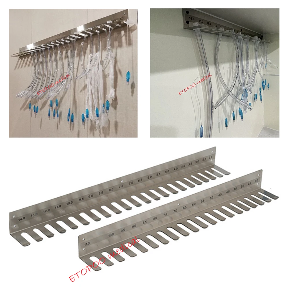 304 Stainless Steel Endotracheal Intubation Hanger Endotracheal Tube Rack Trachea Cannula Holder Veterinary Clinic