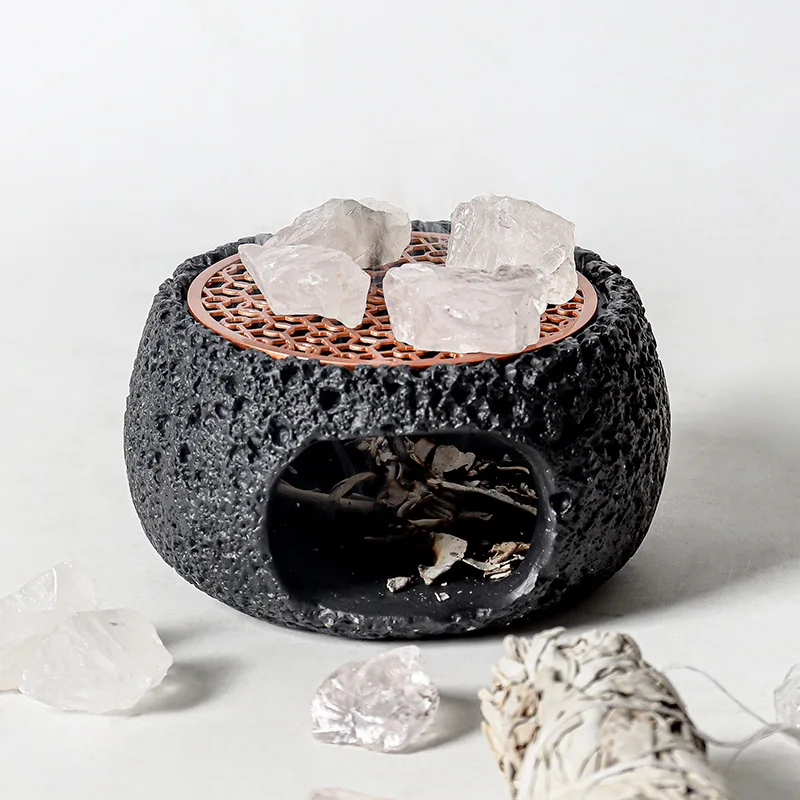 Cement Incense Burner Creative Simple Household Desktop Decoration Crystal Bracelet Ornament Purification Demagnetizing Stove