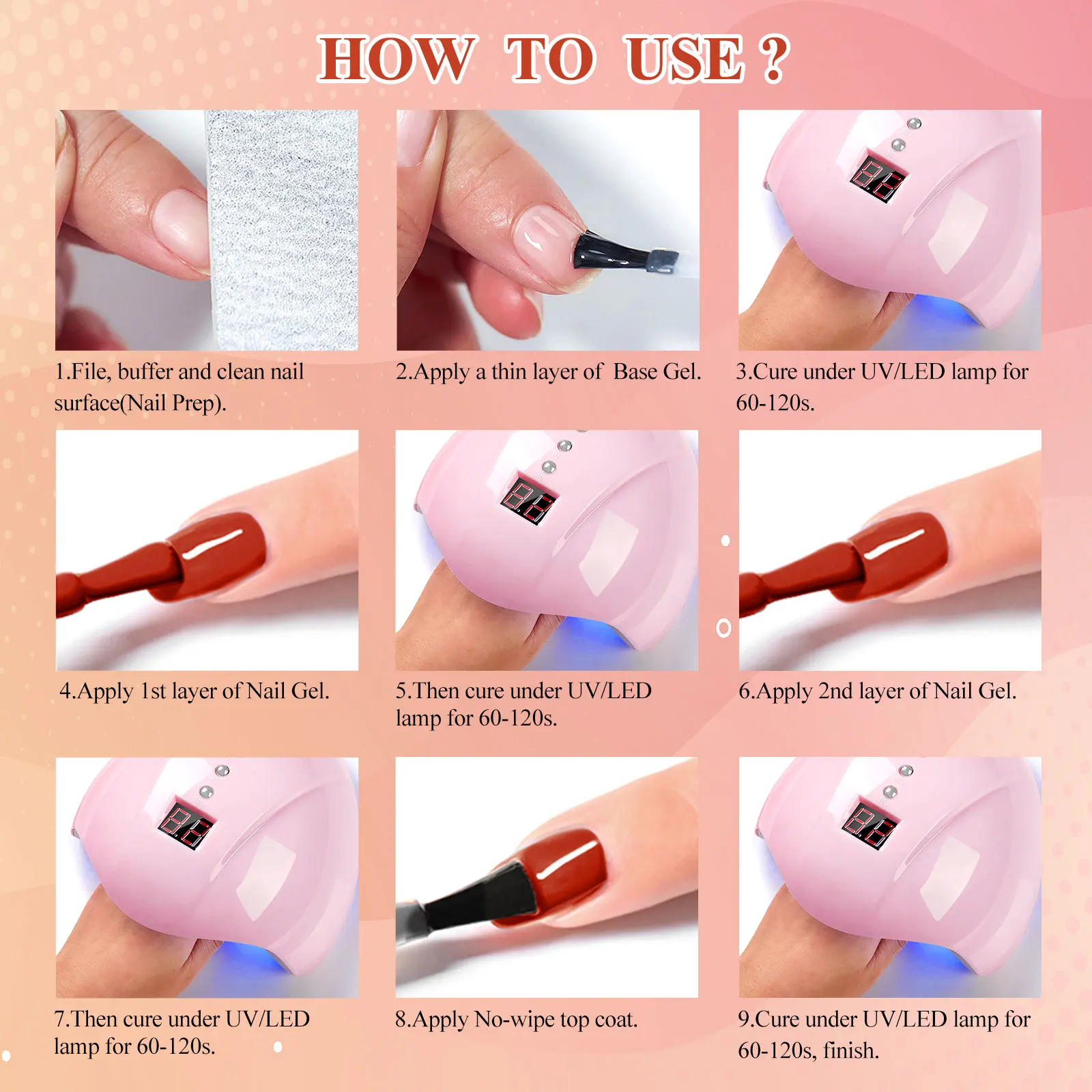 12개 젤리 눈꽃 네일 젤 폴리시 세트 초보자용 홈 매니큐어 스타터 키트 베이스 탑 코트 UV LED 소프트 오프 네일 아트 디자인